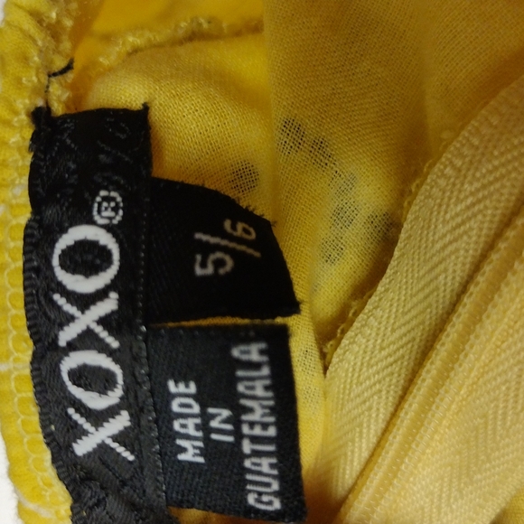 Beautiful Teen/Ladies Yellow/ Black Flower Sundress sz 5 / 6 By Xoxo - Picture 10 of 11